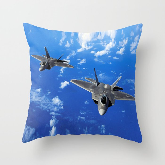 F-22 Raptor Throw Pillow