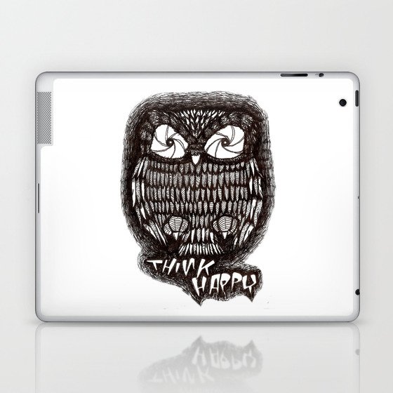 'Think Happy Owl' Laptop & iPad Skin