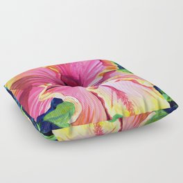 Tropical Bliss Hibiscus Floor Pillow