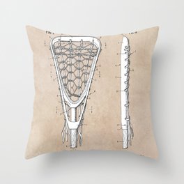 patent art Tucker Lacrosse stick 1967 Throw Pillow | Sportpatent, Patentart, Scheme, Graphicdesign, Illustration, Other, Digital, Homedecor, Concept, Patents 