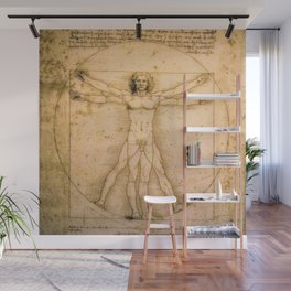 Vitruvian Man by Leonardo da Vinci Wall Mural