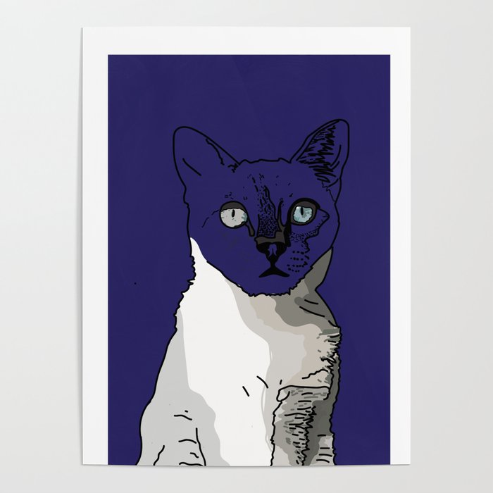 Blue Russian Cat Poster