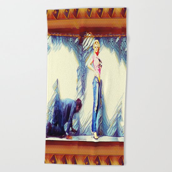 Falling Behind Beach Towel