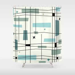 Mid Century Art Bauhaus Style Shower Curtain