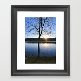 Sparkling: Adirondack Autumn Sunrise Framed Art Print