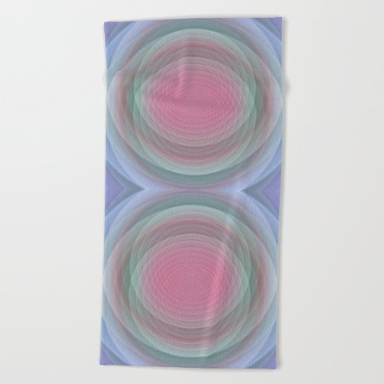 Patterns, Pastels and Motion Abstract Beach Towel