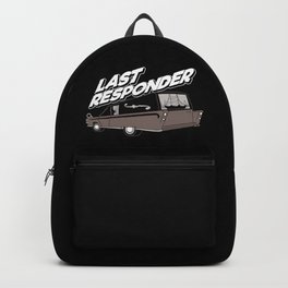 Last Responder | Mortician Backpack | Corpse, Morbid, Buried, Obituary, Coffin, Casket, Cremation, Graphicdesign, Cemetery, Hearse 
