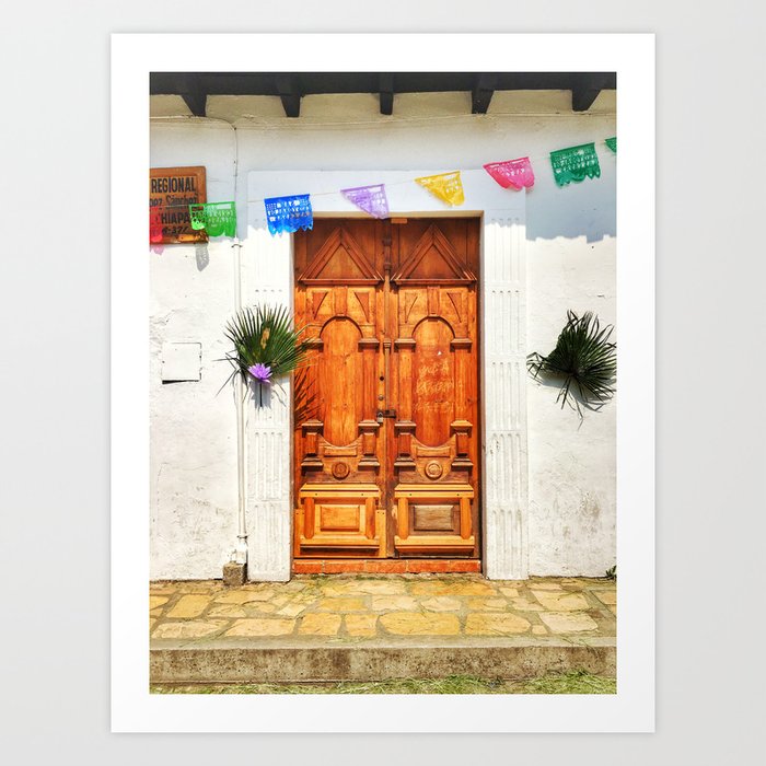 Door, Holy Week - Chiapas, Mexico Art Print