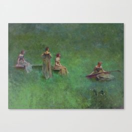 The Lute by Thomas Dewing Canvas Print
