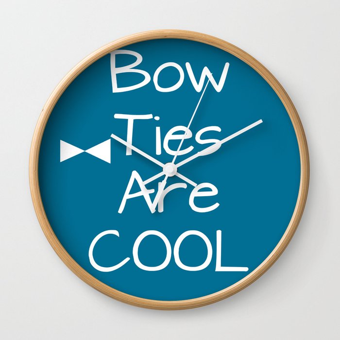 DOCTOR WHO Bow Ties Are Cool Teal Wall Clock