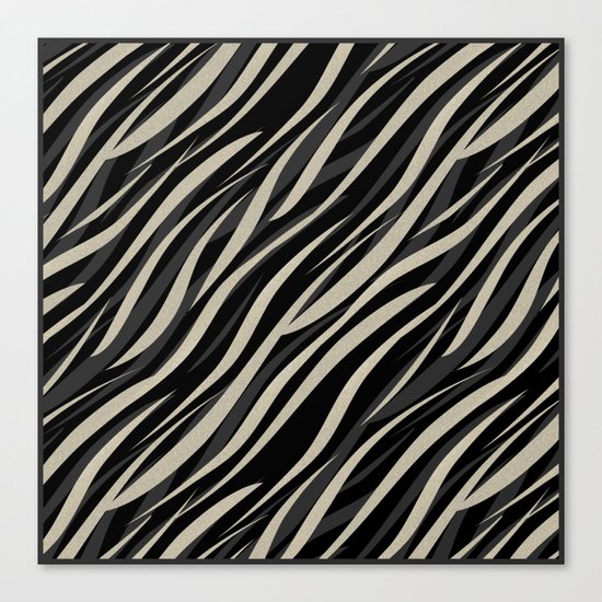 Tiger abstract striped pattern . Canvas Print
