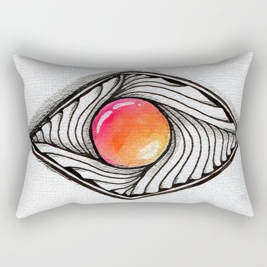 Doodled Gem Sparkle Eye Rectangular Pillow
