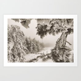 "Snow forest". At the mountains... Art Print