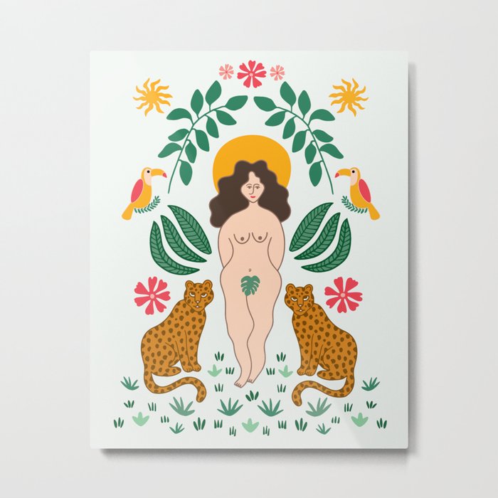 Jungle Goddess Metal Print