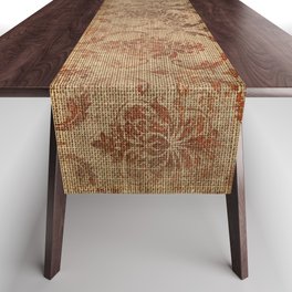 Aged Damask Texture 1 Table Runner