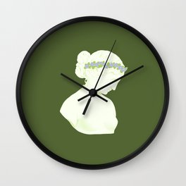 sappho with a crown of violets Wall Clock