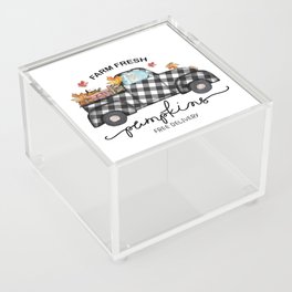 Farm fresh pumpkins truck fall season Acrylic Box