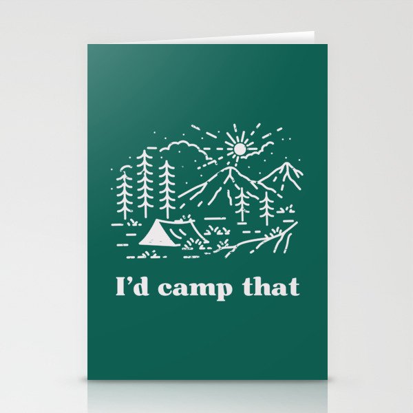 I'd Camp That Stationery Cards
