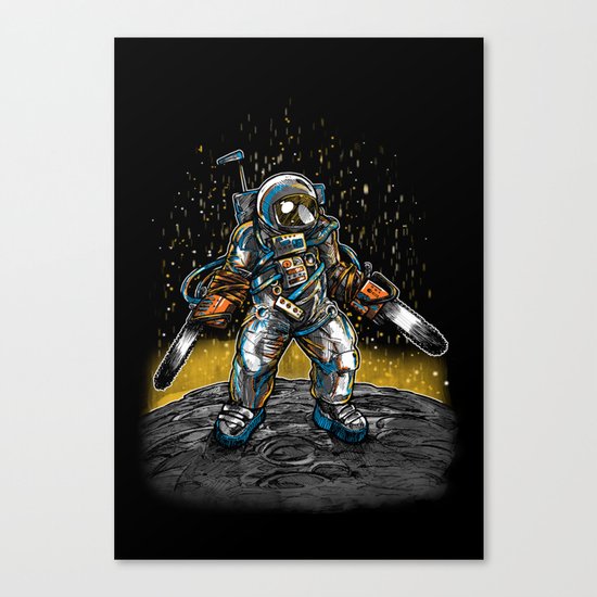 Texas Chainsaw Astronaut Canvas Print