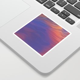 Sunset sand abstract painting Sticker