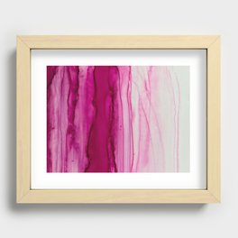Ombre Fuchsia Ink Art Recessed Framed Print