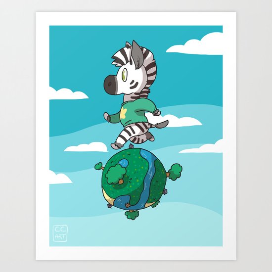 Zebra Crossing Art Print