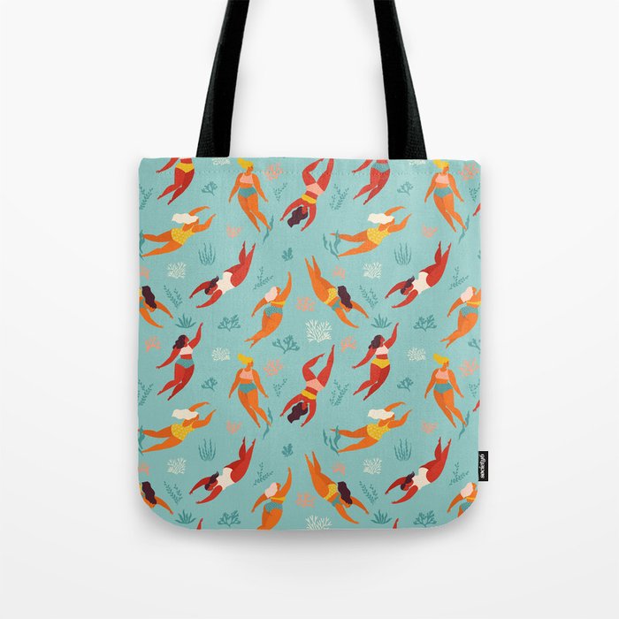 Swimming girl Tote Bag