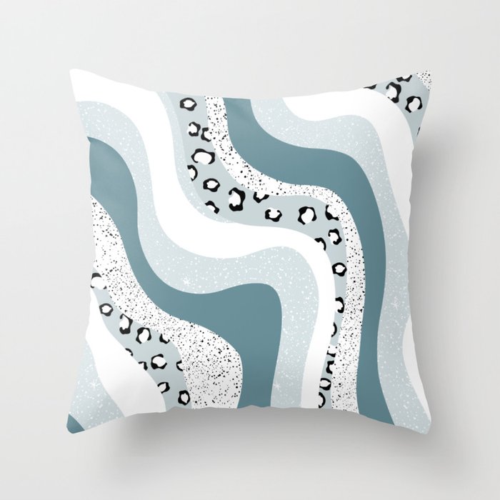 Pastel blue space Throw Pillow