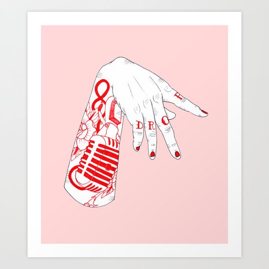Drop the Mic Art Print