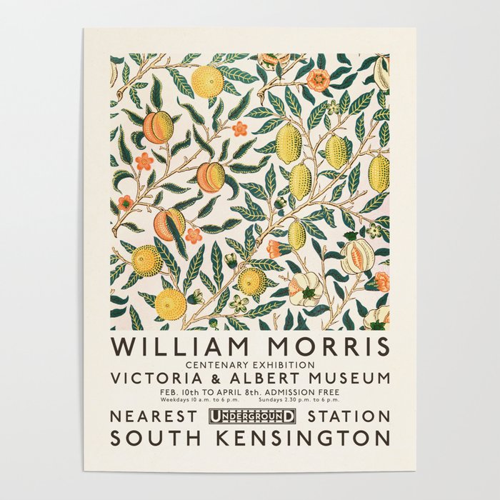 William Morris Art Exhibition Poster by SolarPrint