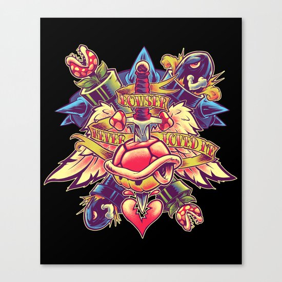 BOWSER NEVER LOVED ME Canvas Print
