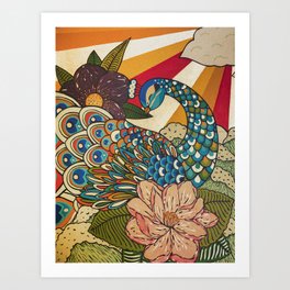 Peacock Art Prints Society6