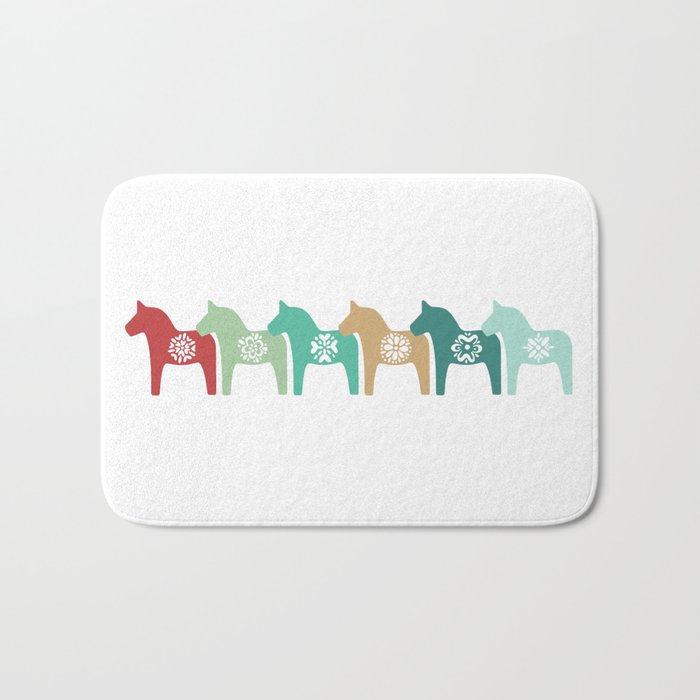 Dala Horses Bath Mat