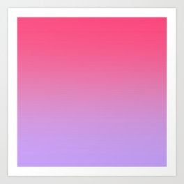 Pink to Lavender Ombre Gradient Art Print