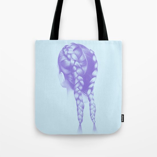 Purple hair Tote Bag