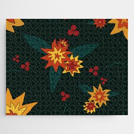 Retro abstract flower design 1 Jigsaw Puzzle
