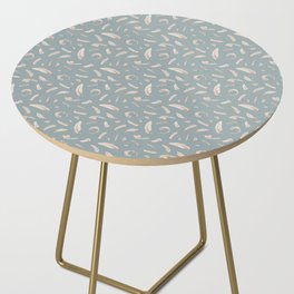 Feathers Vintage Seamless Pattern Side Table