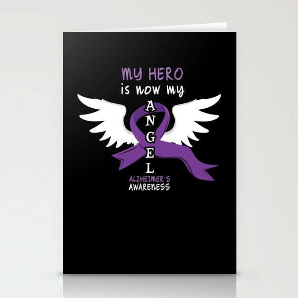 Hero Angel End Alzheimer Alzheimer's Awareness Stationery Cards