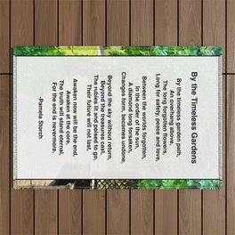 By the Timeless Gardens Poem Outdoor Rug