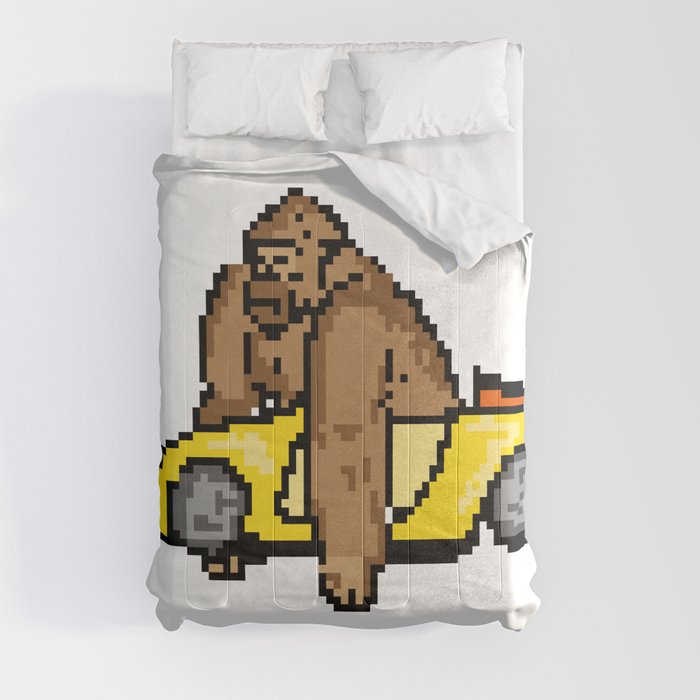 gorilla in a car Comforter