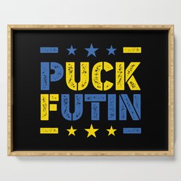 Puck Futin Fuck Putin Ukrainian War Serving Tray
