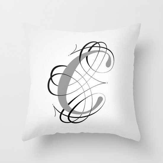 The Letter C Throw Pillow