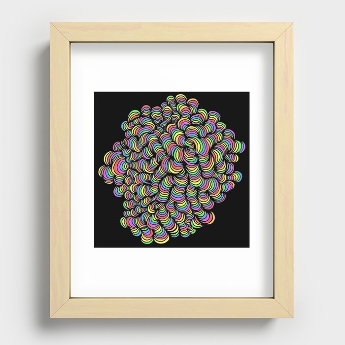 Psychedelic Tangles Recessed Framed Print