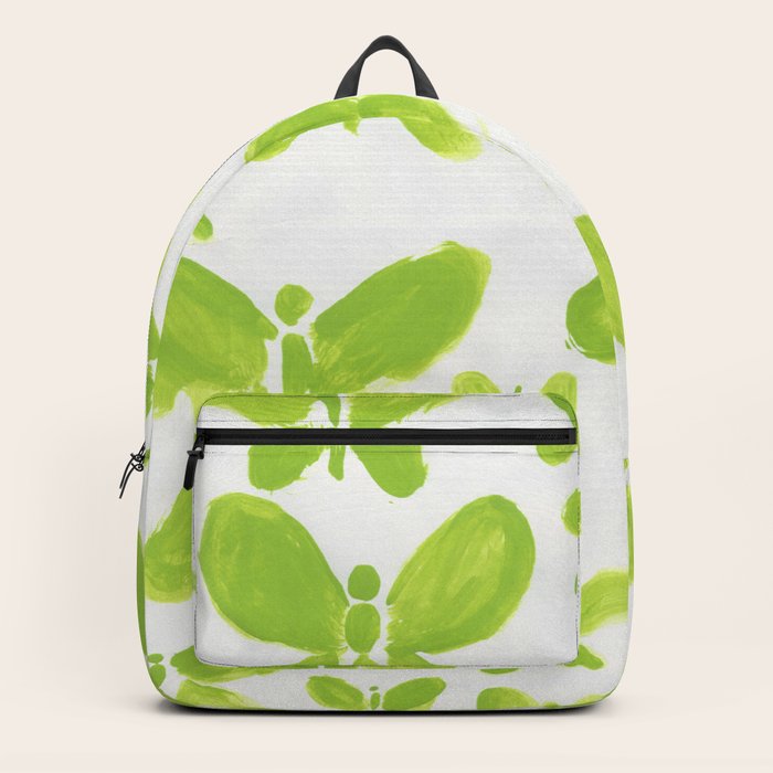 Lime Green Butterflies Backpack by Jenna de colores Society6