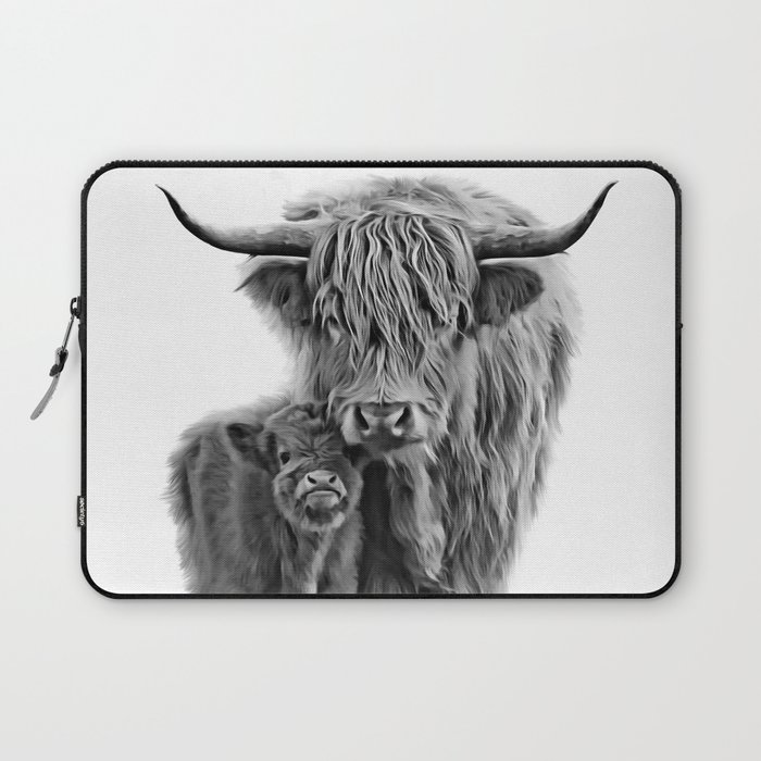 Highland Cow and The Baby Laptop Sleeve