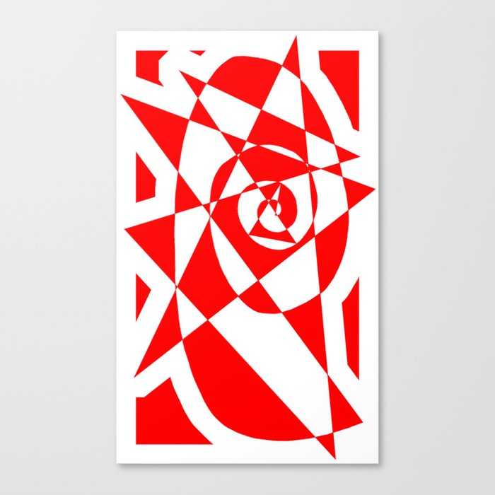 Sharp Sprial- Red Canvas Print