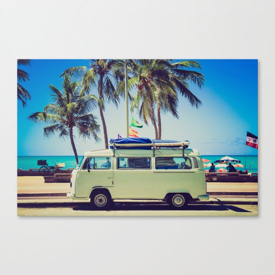 Camper beach 5 Canvas Print