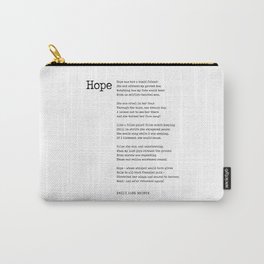 Hope - Emily Jane Bronte Poem - Literature - Typewriter Print 1 Carry-All Pouch