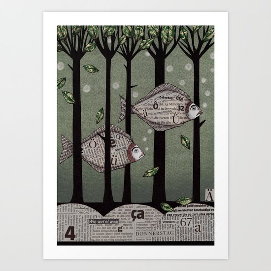 A Fishy Story Art Print