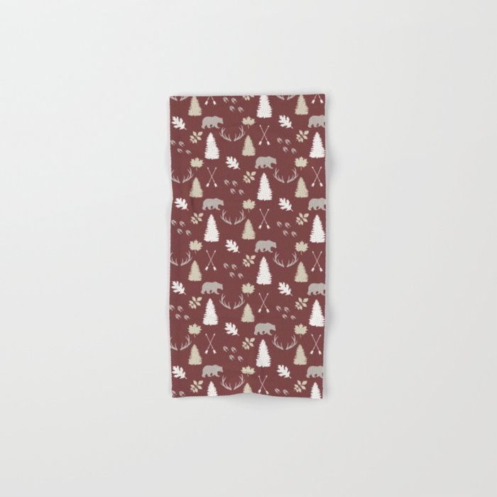 Woodland - Cranberry Hand & Bath Towel